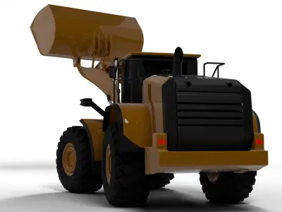 cat loader Low-poly 3D model