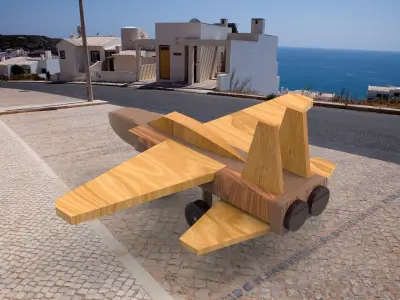 Wooden Jet Fighter 3D model