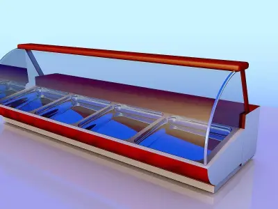 Commercial refrigerator 2-1 3D model