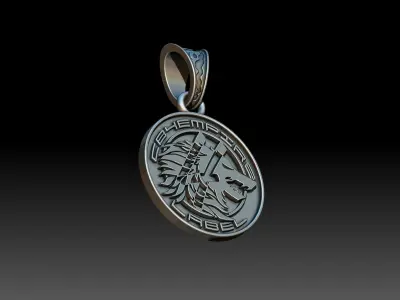 WOLF PENDANT 3D print model