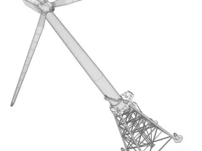 Offshore Wind Turbine 3D model