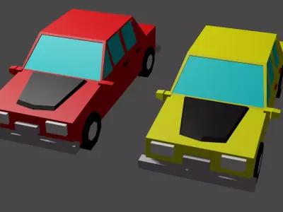 Cars for cartoon Free 3D model