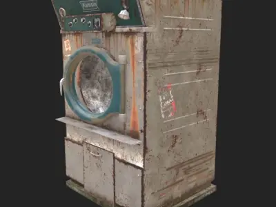 Old Dryer Of The Abandoned Hospital  Low-poly 3D model