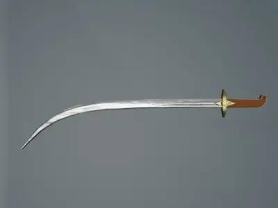 game ready low poly sword Free low-poly 3D model purchase