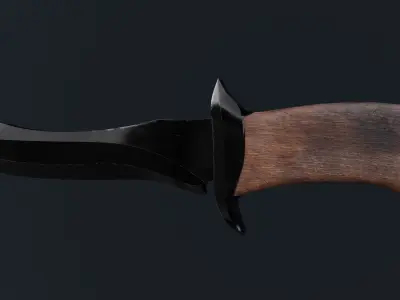 Combat knife Low-poly 3D model order