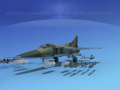 Mig-27 Flogger V22 China 3D model