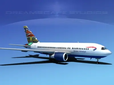 Boeing 767-100 British Airways 2 3D model