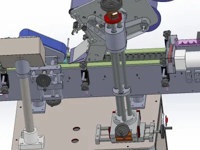 Vertical change horizontal labeling machine 3D model