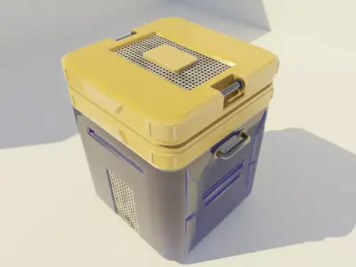 Sci-fi Supply Crate Low-poly 3D model Free low-poly 3D model