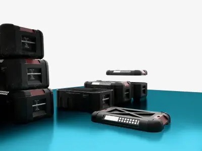 Sci-Fi Weapon Case Pack Game-Ready Crates Free low-poly 3D model