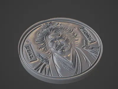 Miyamoto Musashi Medallion 3D print model
