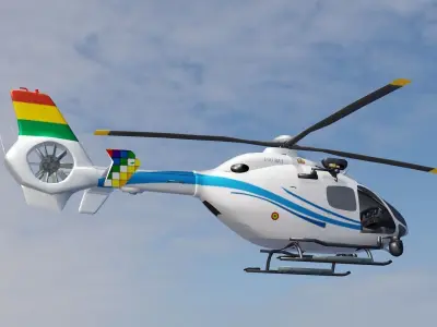 Helicopter 3D Model Low-poly 3D model
