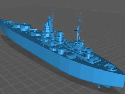 Tirpitz warship Model Nelson-class battleship warship Model 3D print model