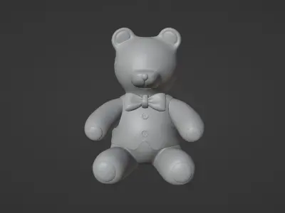 Teddy Bear Toy Brown Stuffed 3D model