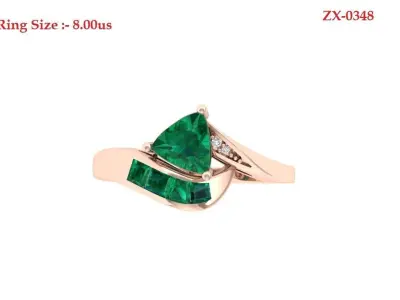 Triangle Artdeco Ring 3D print model purchase