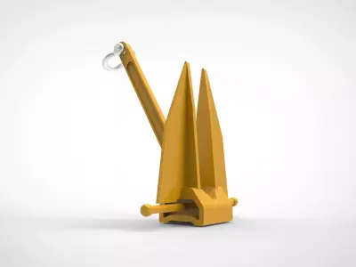 Stockless Anchor  3D model