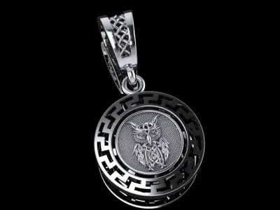 owl pendant Free 3D print model purchase