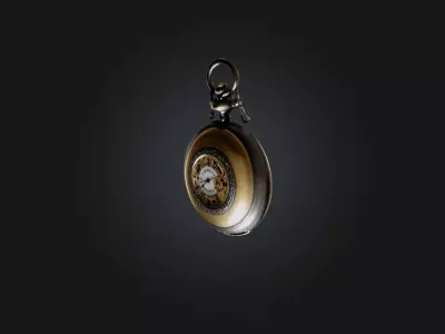 Pocket Watch Model Low-poly 3D model