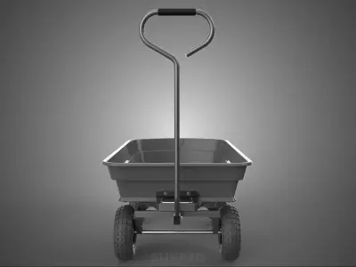 BEACH COAST SAND SEA CART WAGON TROLLEY DOLLY TRUCK WHEELBARROW 3D model