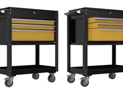 Drawer Utility Tool Cart 3D model