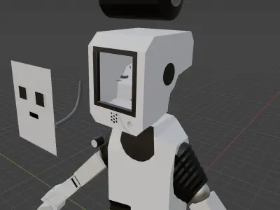 stray companion bot Low-poly 3D model