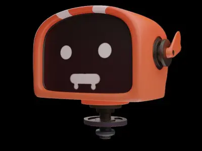 Robot Cartoon IA Low-poly 3D model
