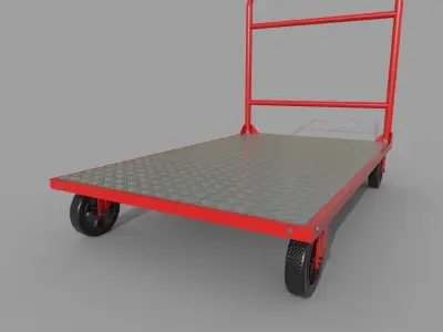 Platform Trolley A Low-poly 3D model