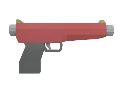 Low Poly Gun v1 003 Low-poly 3D model