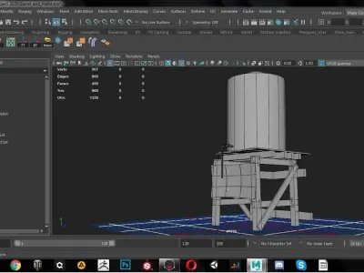Barrel and Pallet Low-poly 3D model