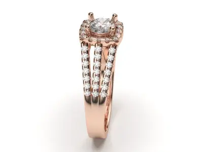 solitaire with ring sizes  8 part S37 3D print model