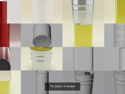Tin Cans 3D Model Pack