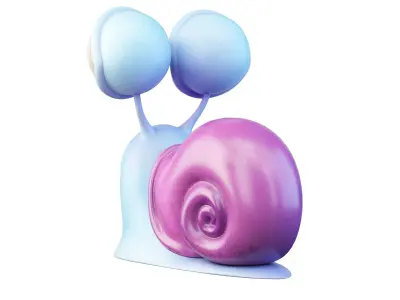 Cartoon Snail Character 3D model