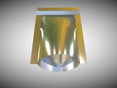 Plastic Coffee pouch includes opening and closing animation Free 3D model
