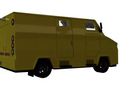 armored truck 3D model Textured