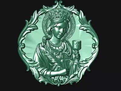  Virgen de Santa Barbara 3D print model