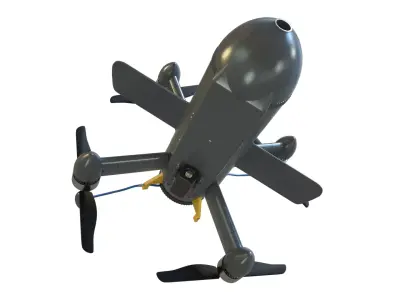 PBR Sting Counter-Drone Interceptor UAV Loitering Munition Low-poly 3D model