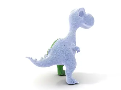 Cartoon Green Dinosaur Model Pack Low-poly 3D model