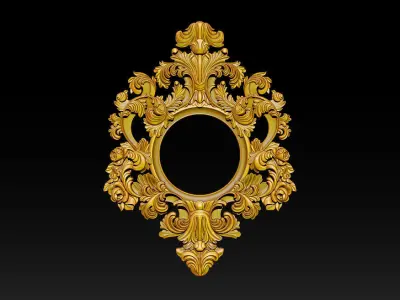   Classical carved frame 3D print model