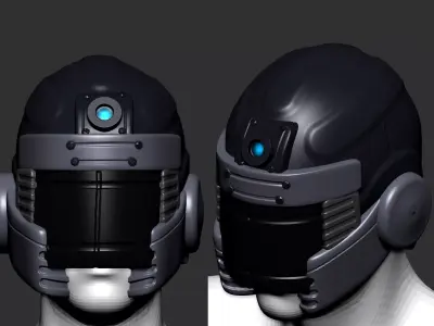 helmet high poly sculpt 3d printable  3D model 3D model