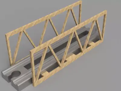 Bridge for wooden train tracks Free 3D print model