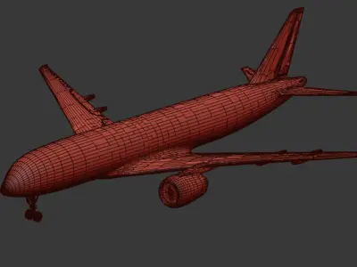 High-Fidelity Boeing 3D Aircraft Model Low-poly 3D model