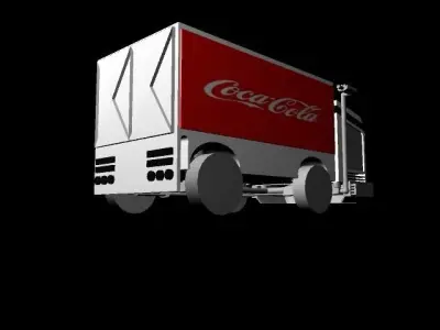 Coca-Cola truck Low-poly 3D model