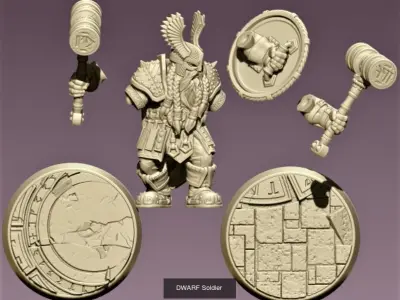 Team of gnomes 3D Model Pack