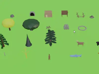 Nature objects 3D model