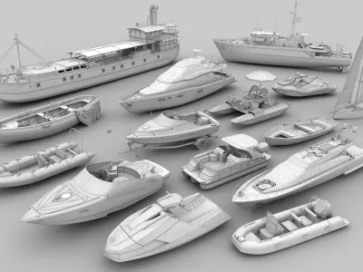15 ship combinations 3D model