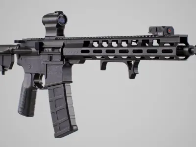 AR-15 Rifle Low-poly 3D model purchase