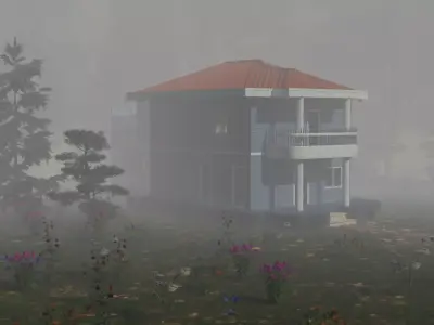 Natural house exterior Free 3D model