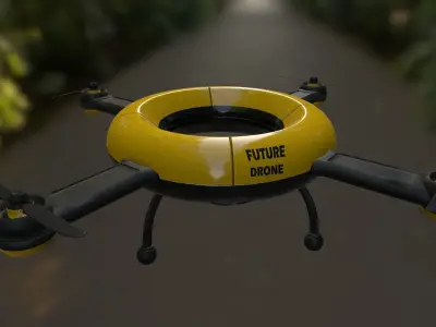Drone Future Free low-poly 3D model