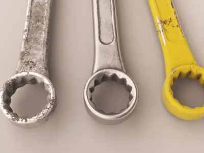 Wrench KEY 2 Low-poly 3D model