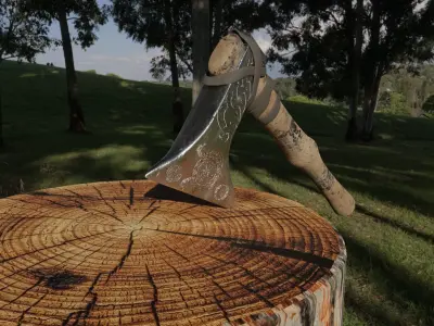 Viking Axe A 9th Century weapon 3D  Low-poly 3D model